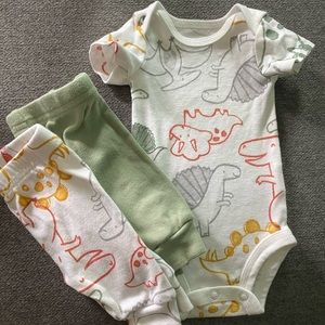 Carter’s Dinosaur onesie and bottoms